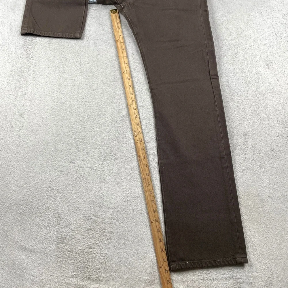 New Levis 501 Jeans Mens 30x32 Brown Straight Leg Button Fly Western NWT